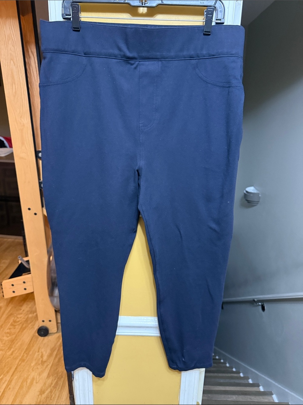 SPANX The Perfect Pant 2X Navy High Rise Slim Straight Ankle Ponte Pants